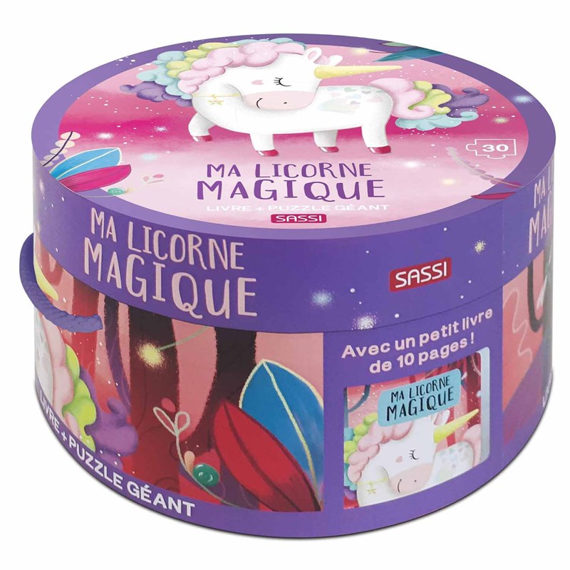 Puzzle et livre licorne magique
