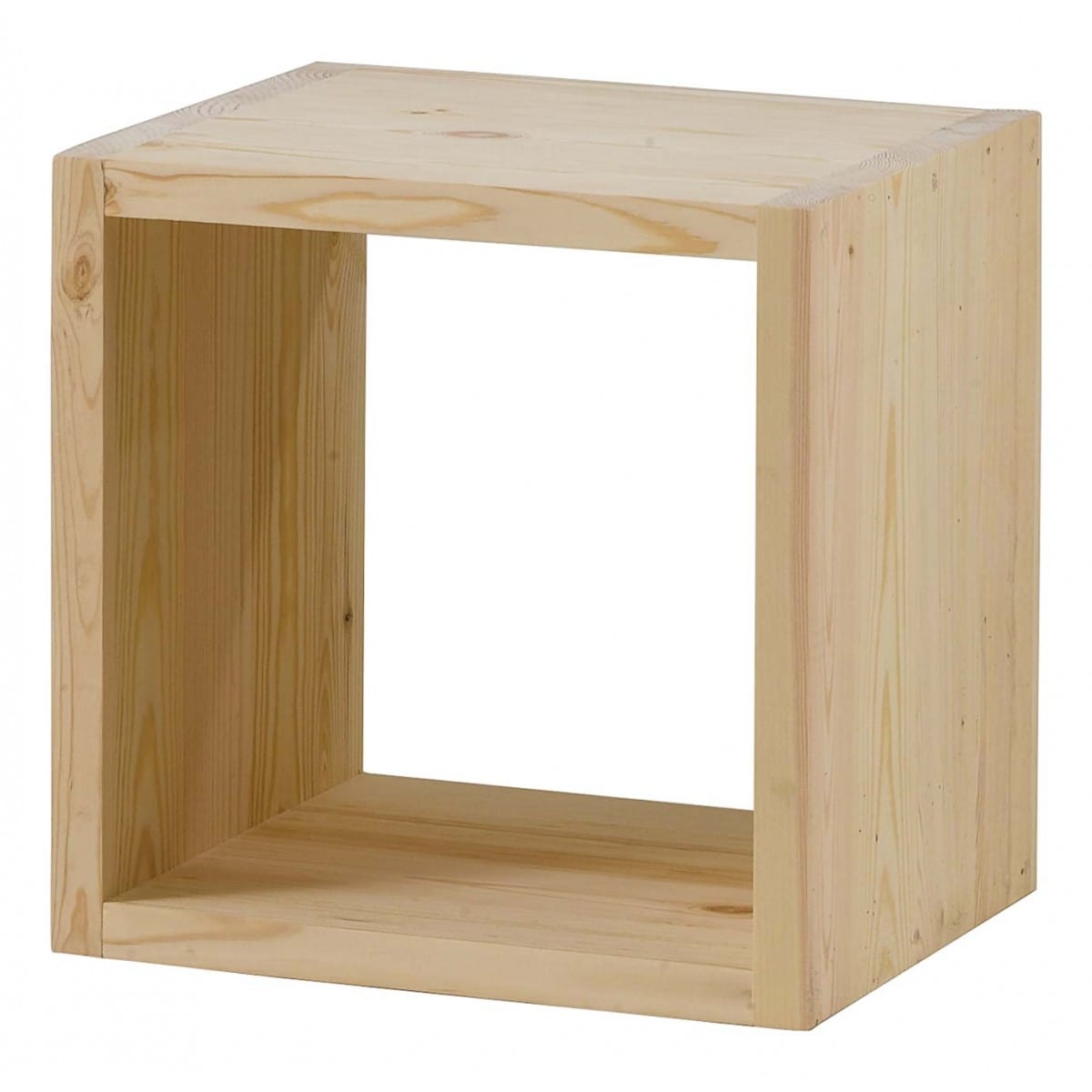 Cube de rangement pin brut 2 niches
