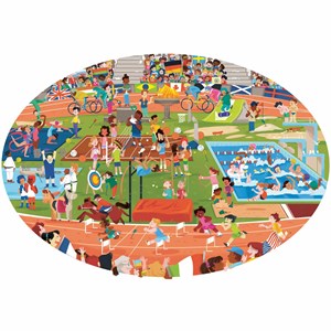 Puzzle & livre - le monde des sports, jo