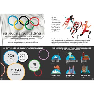Puzzle & livre - le monde des sports, jo