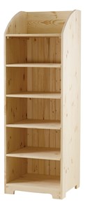Large bibliothèque pin massif 6 étagère