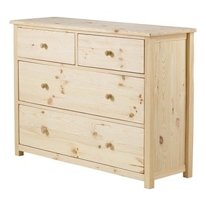 Commode pin massif brut 4 tiroirs