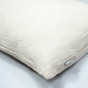 Taie d'oreiller unie double gaze coton