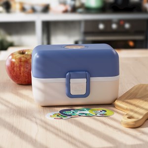 Boite repas enfant 800ml bleu crème