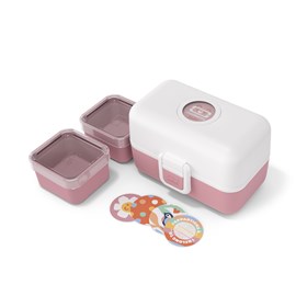 Boite repas enfant 800ml blanc rose