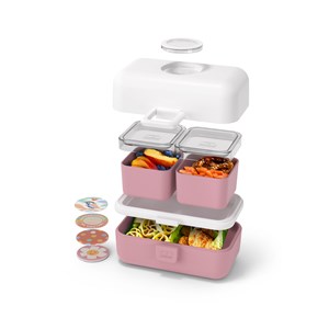 Boite repas enfant 800ml blanc rose