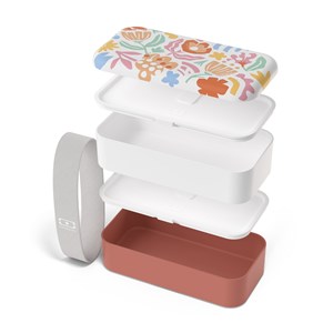 Lunch box rectangle 2x500ml papercut