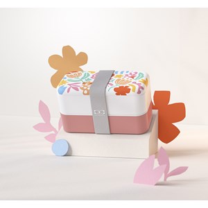 Lunch box rectangle 2x500ml papercut