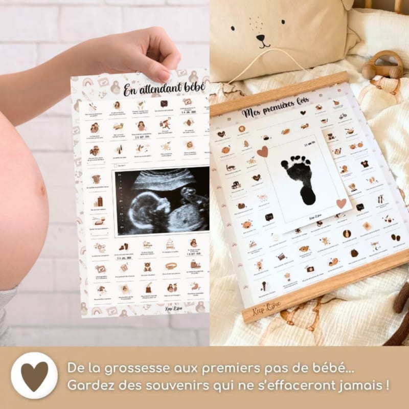 Coffret duo bébé & grossesse - ourson (Keep love) - Image 1