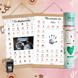 Coffret duo bébé & grossesse - flamant