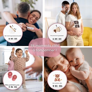 Coffret duo bébé & grossesse - flamant