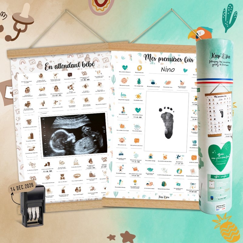 Coffret duo bébé & grossesse - perroquet