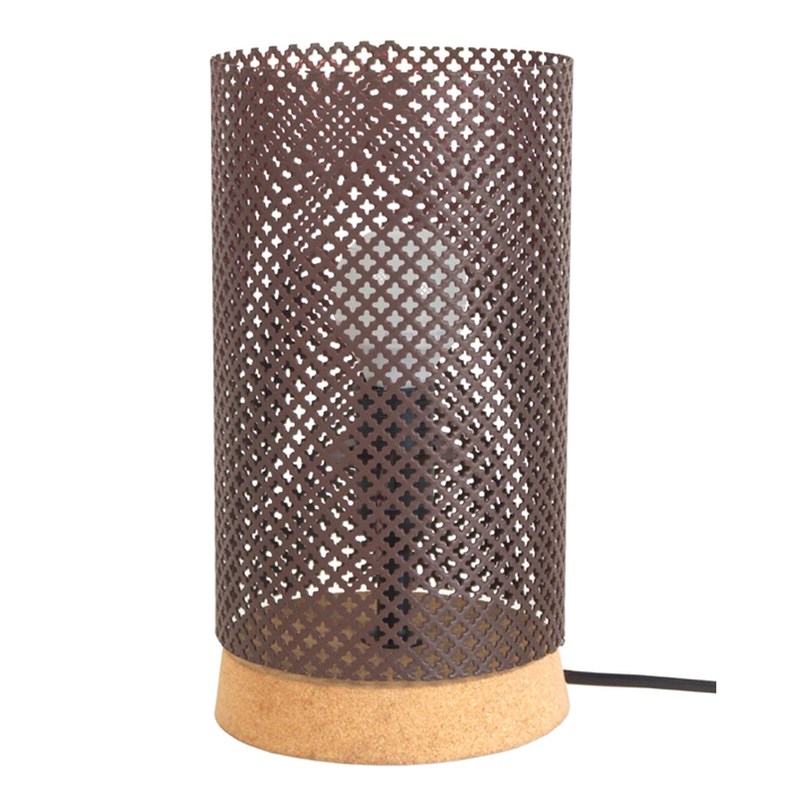 Générique - Lampe à poser liége - h. 24 cm - marron