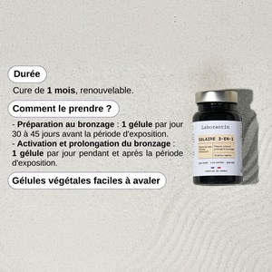 Solaire 3-en-1 - cure bronzage de 3 mois
