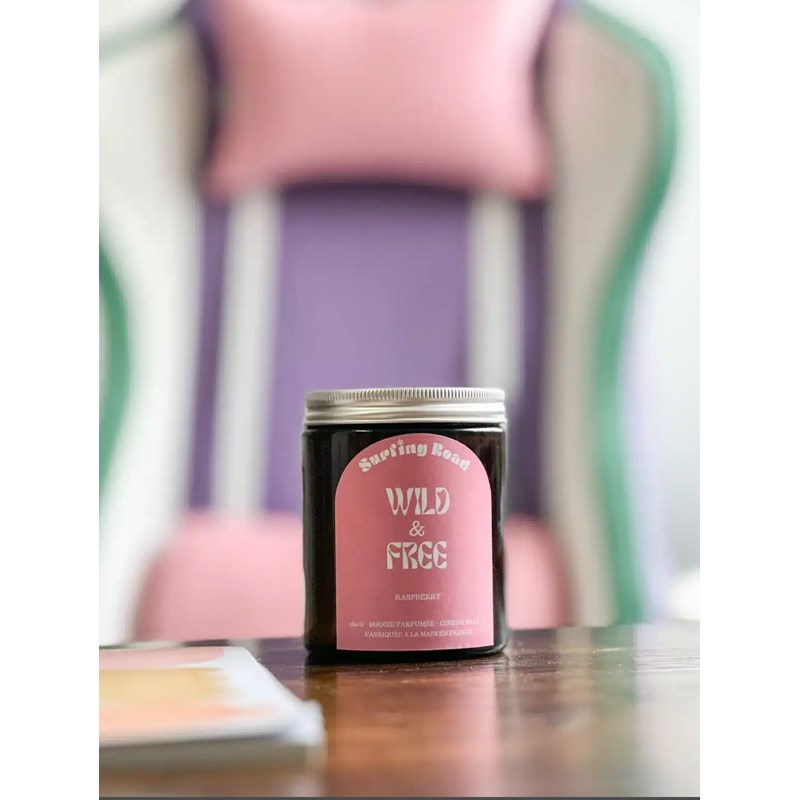 Bougie parfumée framboise cire végétale