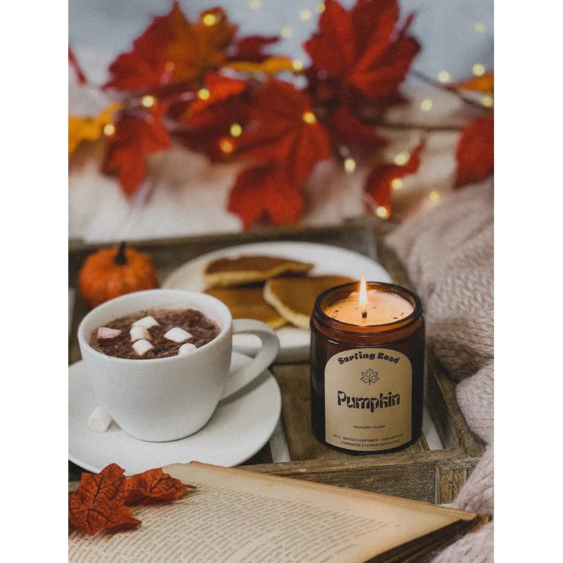 Bougie parfumée citrouille cire végétale