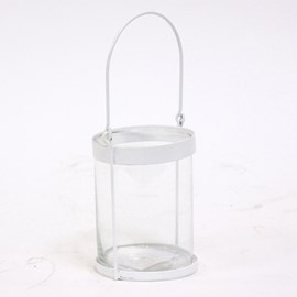 Lanterne de jardin - métal - blanc