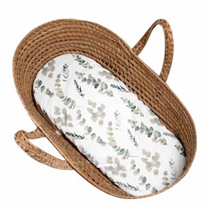 Drap housse couffin ovale, eucalyptus