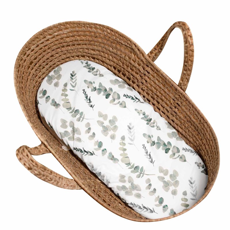 Drap housse couffin ovale eucalyptus