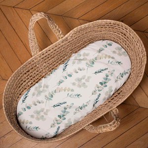 Drap housse couffin ovale eucalyptus