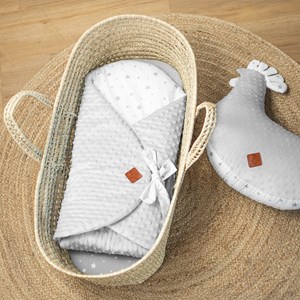 Drap housse couffin ovale stella gris