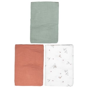 Lot de 3 draps housses couffin en gaze