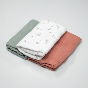 Lot 3 draps housse couffin gaze coton