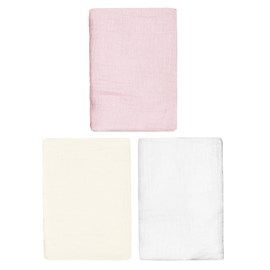 Lot 3 draps housses couffin gaze coton