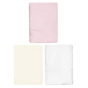 Lot de 3 draps housses couffin en gaze