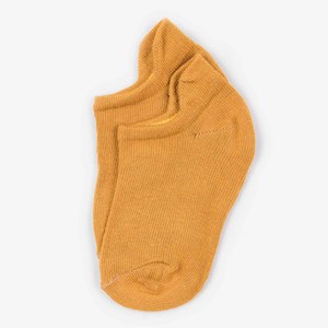 Chaussettes enfant coton bio moutarde 4