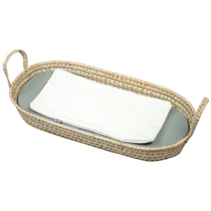 Set panier à langerjeanne vert de gris