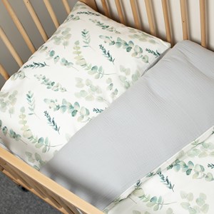 Taie d'oreiller réversible eucalyptus
