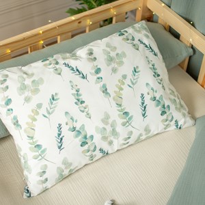 Taie d'oreiller réversible eucalyptus