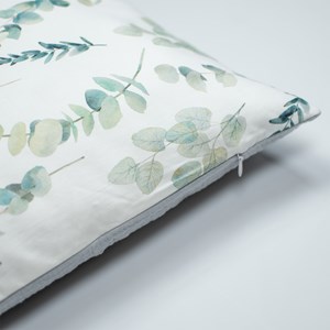Taie d'oreiller réversible eucalyptus