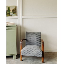 Fauteuil en bois et tissu n°404