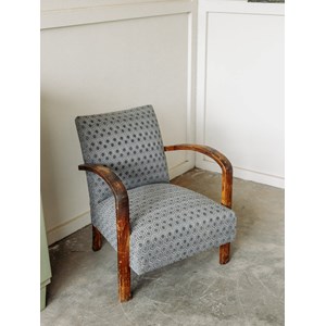 Fauteuil en bois et tissu n°404