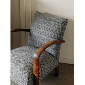 Fauteuil en bois et tissu n°404