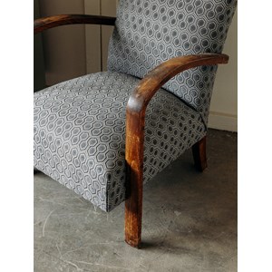 Fauteuil en bois et tissu n°404