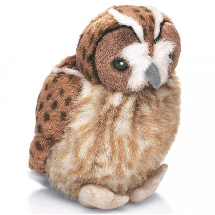 Chouette hulotte peluche sonore oiseau