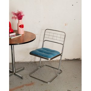 Diana, la chaise circa en chrome n°369