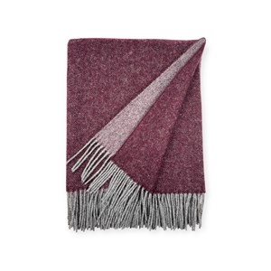 Plaid en laine réversible port royale grey