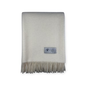 Plaid en laine grace special white