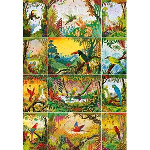 Puzzle - paysage enchanteur aux oiseaux