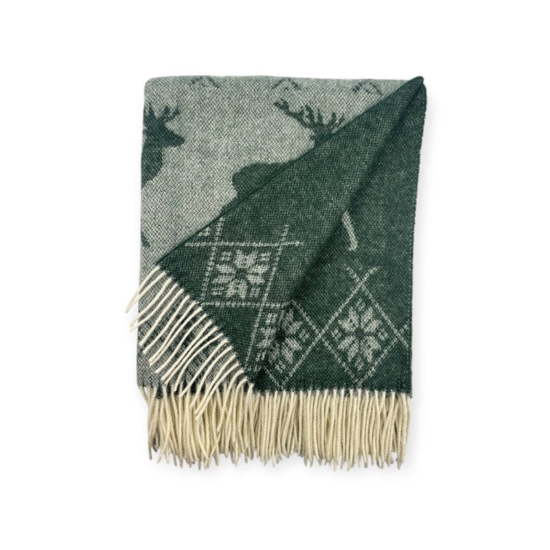 Plaid en laine réversible xmas plaids classic