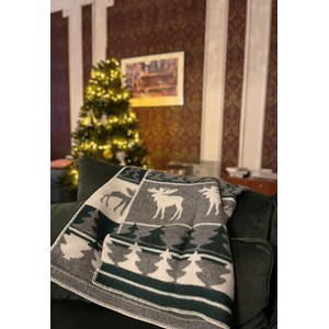 Plaid en laine réversible xmas plaids classic