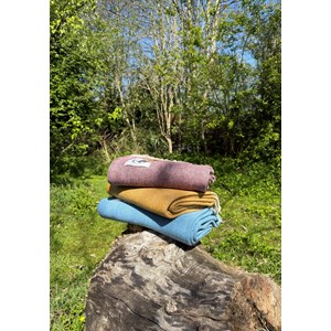 Plaid en laine herringbone red