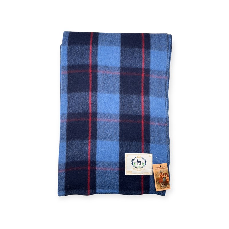 Plaid en laine tartan xl blue
