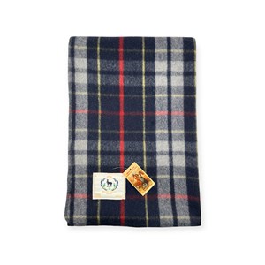 Plaid en laine tartan xl navy blue