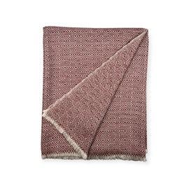 Plaids en laine d’agneau red diamond