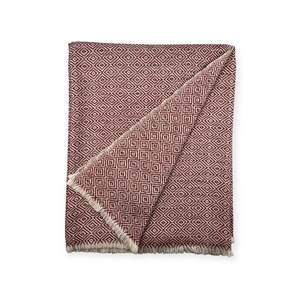 Plaids en laine d’agneau red diamond